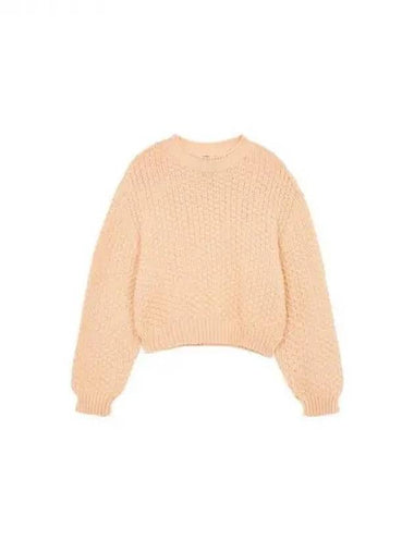 Women s Textured Easy Crop Knit Peach 270131 - EMPORIO ARMANI - BALAAN 1