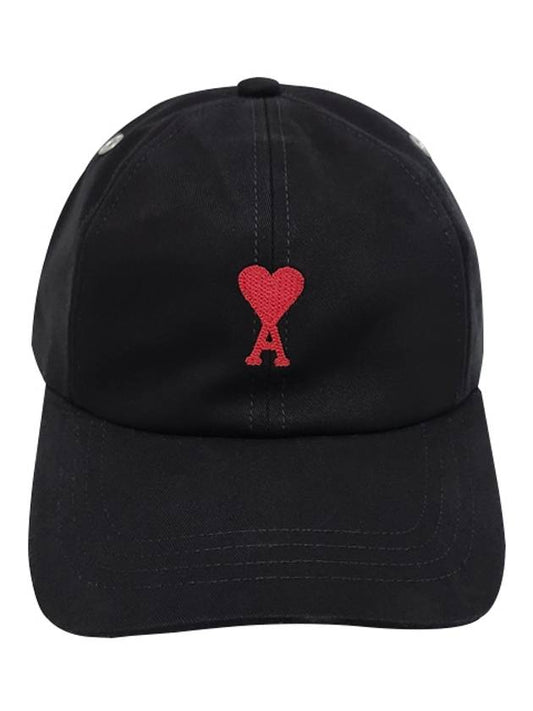 De Coeur Embroidered Logo Ball Cap Black - AMI - BALAAN 2