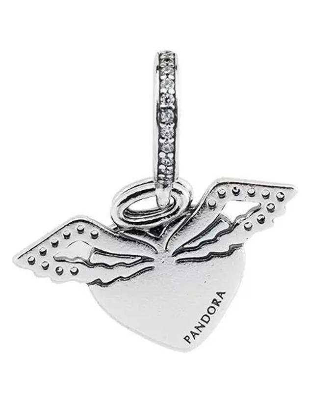 Heart Angel Wings Dangle Bracelet Charm Silver - PANDORA - BALAAN 2