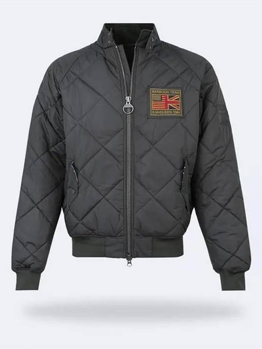 quilted padded bomber jacket khaki - BARBOUR - BALAAN.