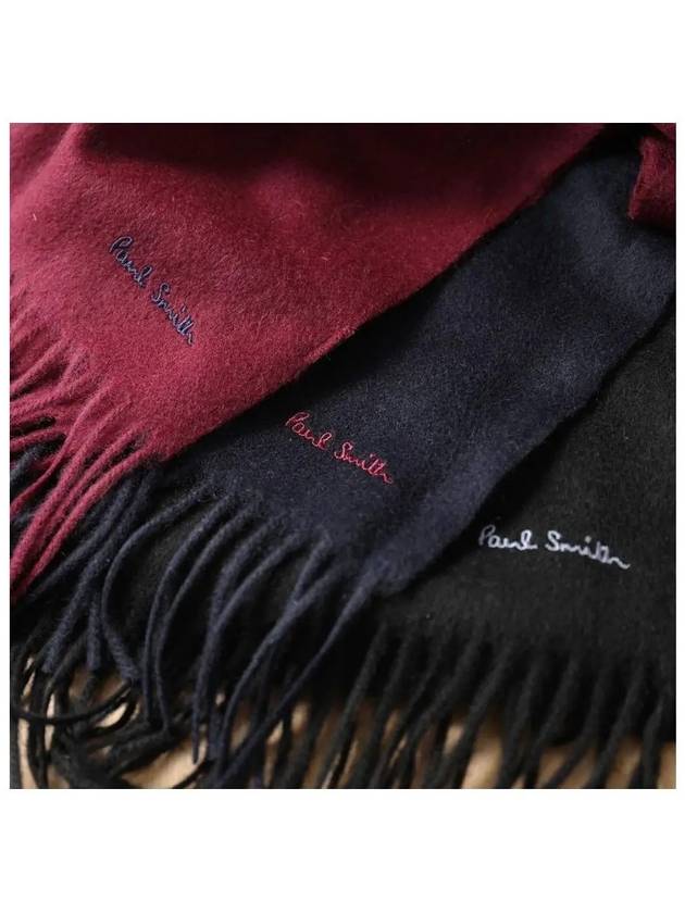 Simple logo wool muffler dark gray M1A 933D A504 - PAUL SMITH - BALAAN 5