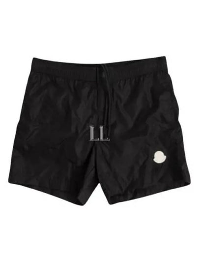 Men's Logo Nylon Swim Shorts Black - MONCLER - BALAAN 2