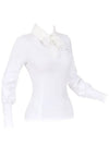 Women s Golf Wear Tweed Scarf T Shirt White - J JANE - BALAAN 3