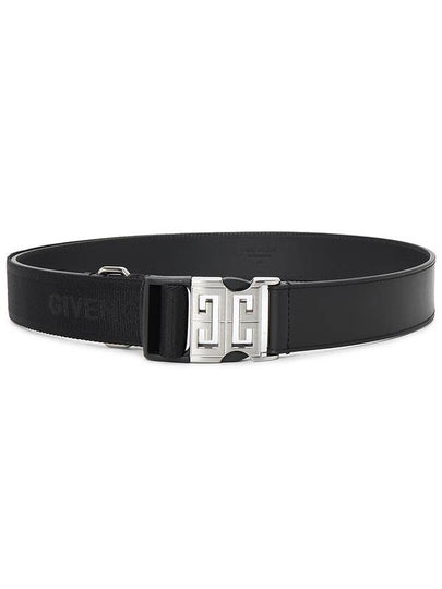 4G Logo Buckle Reversible Leather Belt Black - GIVENCHY - BALAAN 2