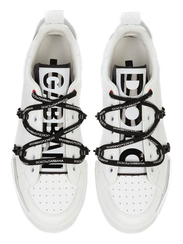 Dolce & Gabbana Men's Portofino Low Top Sneakers White - DOLCE&GABBANA - BALAAN 5