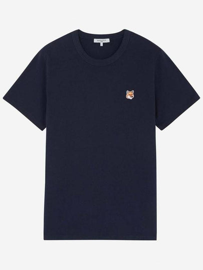 Fox Head Patch Classic Short Sleeve T-Shirt Navy - MAISON KITSUNE - BALAAN 2