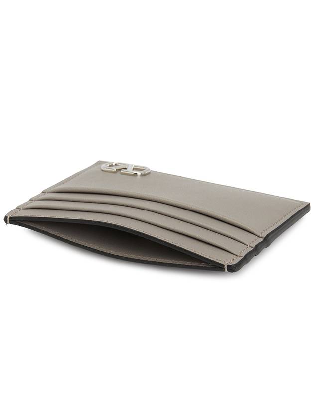 V Logo Signature Card Wallet Grey - VALENTINO - BALAAN 5