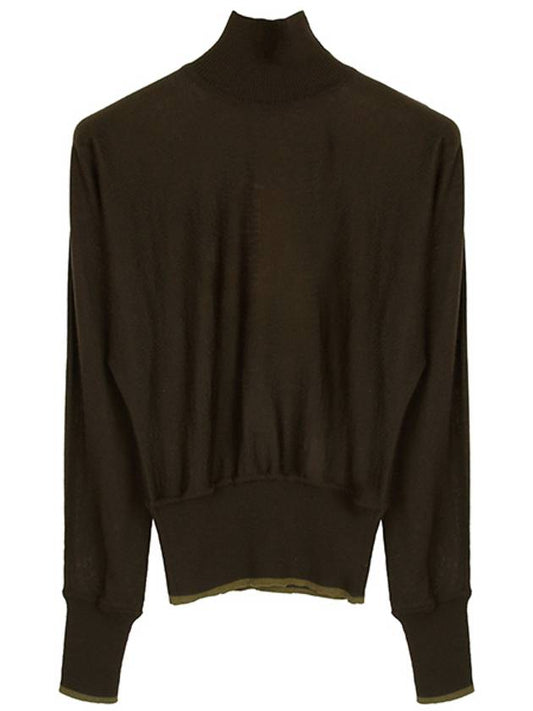 Dark green Educata wool high neck knit 010 - MAX MARA - BALAAN 1