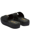 Crochet Flatform Slide Slippers Black - PRADA - BALAAN 3