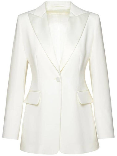 Max Mara 'Plinio' White Acetate Blend Jacket - MAX MARA - BALAAN 1