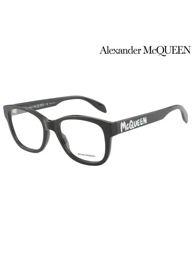 Glasses Frame AM0350O 001 Square Acetate Men Women - ALEXANDER MCQUEEN - BALAAN 2