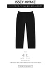 Men's Pleated Straight Pants Black - ISSEY MIYAKE - BALAAN 3