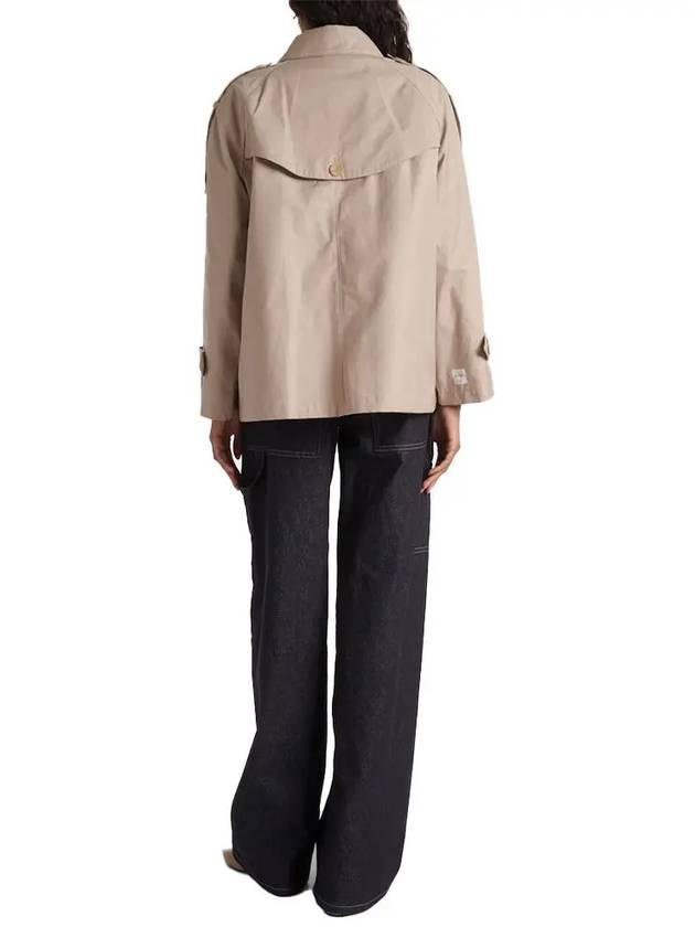 DTrench Double Breasted Short Trench Coat Beige - MAX MARA - BALAAN 4