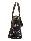 Eliza Extra Small Embossed Logo Tote Bag Black Brown - MICHAEL KORS - BALAAN 5