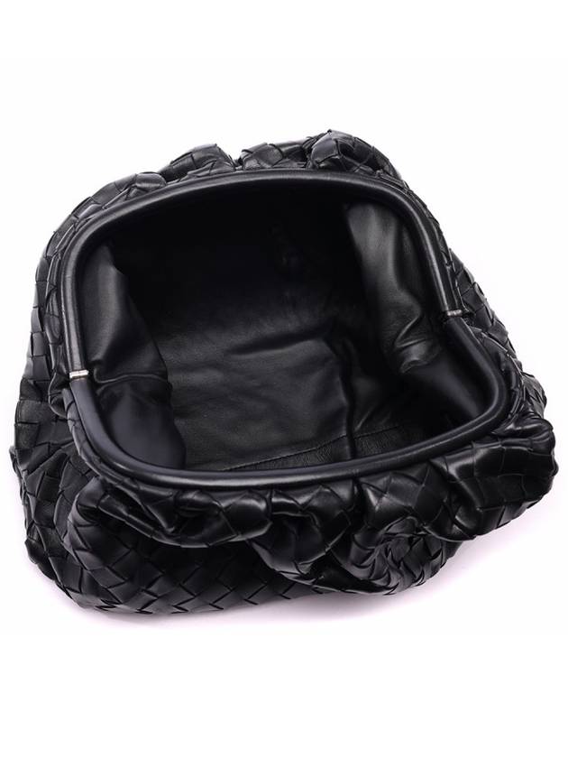 Intrecciato Nappa Leather Dumpling Clutch Bag Black - BOTTEGA VENETA - BALAAN 7