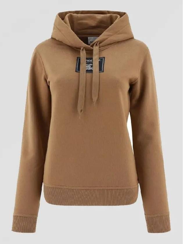 Women's Prosum Label Cotton Hoodie Camel - BURBERRY - BALAAN 4