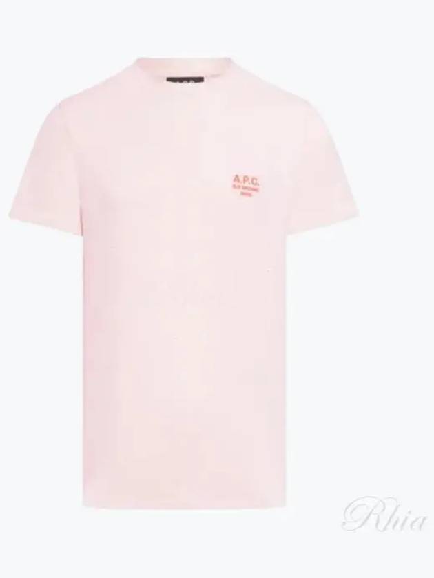 Denise Embroidered Logo Short Sleeve T-shirt Pink - A.P.C. - BALAAN 2