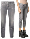 Washing Jennifer Crop Jeans Gray - DSQUARED2 - BALAAN.