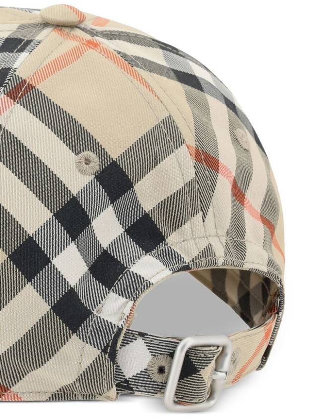 Log Check Ball Cap Beige - BURBERRY - BALAAN 4