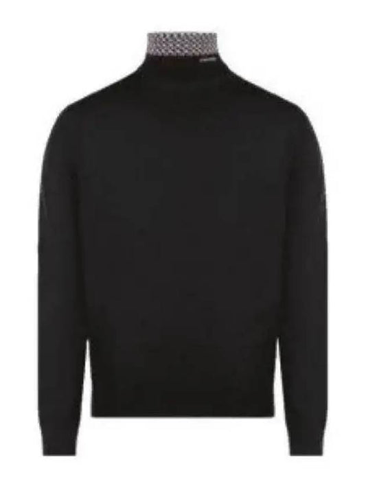 Worsted turtleneck knit black UMR534 11QV - PRADA - BALAAN 1