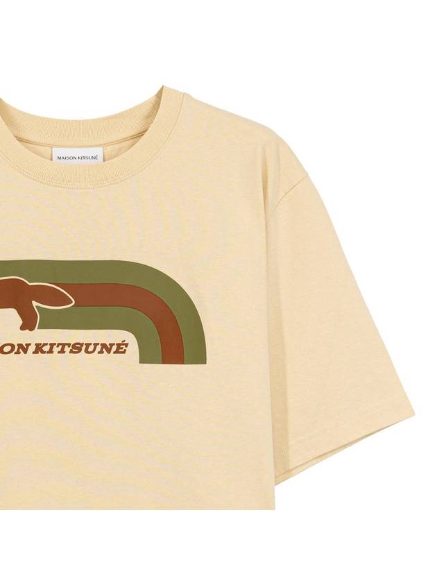 Men's Flash Fox Comfort Short Sleeve T-Shirt Beige - MAISON KITSUNE - BALAAN 5