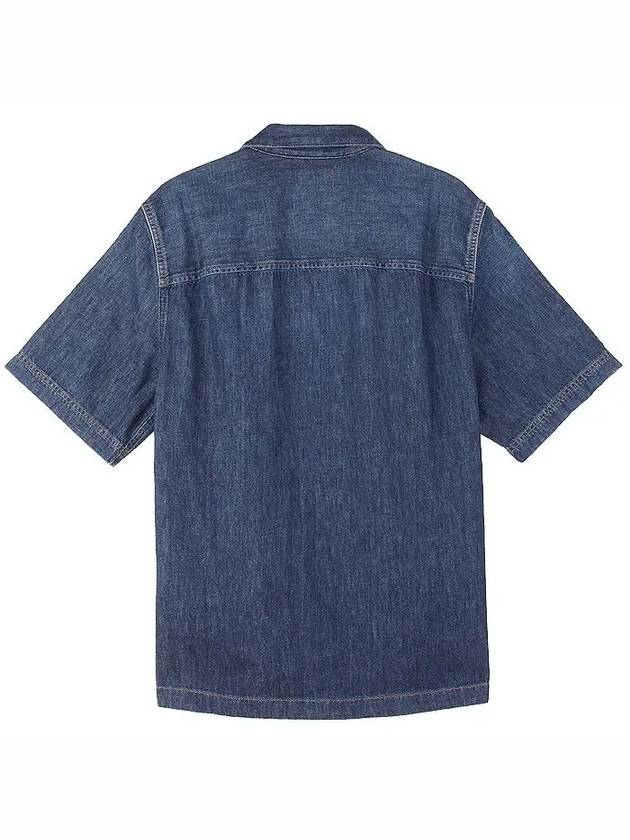 Paroshort Denim Short Sleeve Shirt  Blue - DIESEL - BALAAN 3