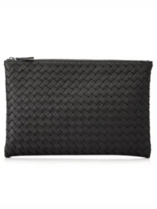 Intrecciato Clutch Bag Black - BOTTEGA VENETA - BALAAN 2