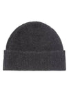 Logo Patch Knit Beanie Dark Gray - AMI - BALAAN 3