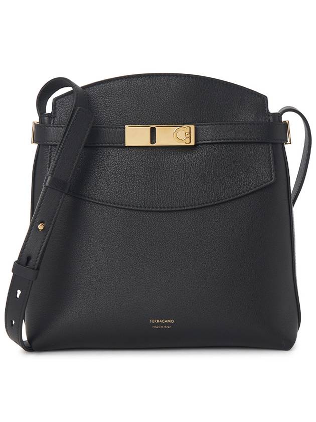 Hug Messenger Cross Bag Black - SALVATORE FERRAGAMO - BALAAN 2