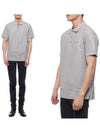 Men's Monogram Logo Polo Shirt Grey - BURBERRY - BALAAN 2