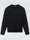 Men's Soft Cotton Crew Sweatshirt Black - TOM FORD - BALAAN 4