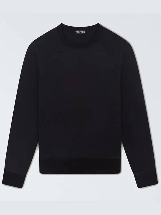 Men's Soft Cotton Crew Sweatshirt Sweatshirt Black - TOM FORD - BALAAN 2