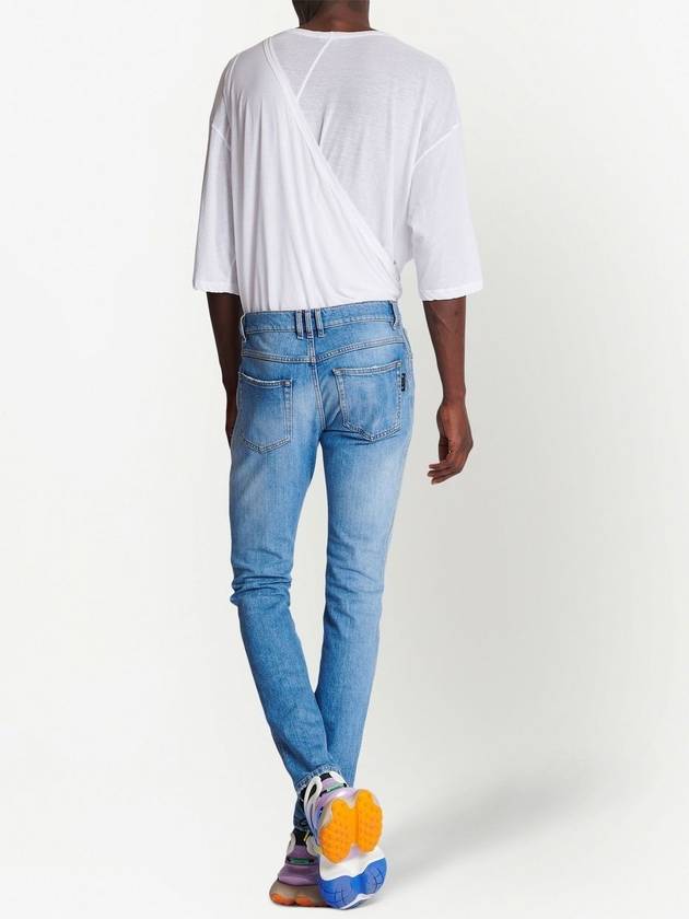 Fade Denim Jeans Blue - BALMAIN - BALAAN 4