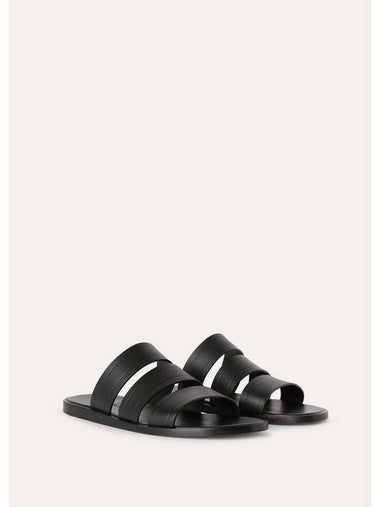 Naha Calfskin Sandals Black - LORO PIANA - BALAAN 1