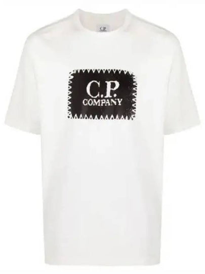 30/1 Jersey Label Style Logo Short Sleeve T-Shirt White - CP COMPANY - BALAAN 2