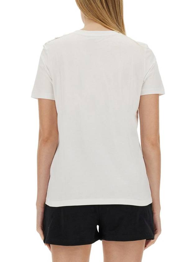 Logo Crew Neck Short Sleeve T-Shirt White - BALMAIN - BALAAN 4