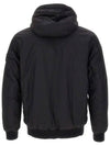 Men's Garment Dyed Crinkle Reps Recycled Nylon Primaloft TC Hooded Jacket Black - STONE ISLAND - BALAAN 4