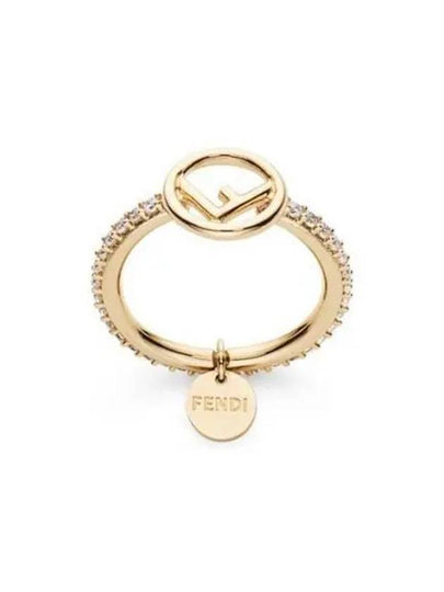 F Logo Crystals Ring Gold - FENDI - BALAAN 2