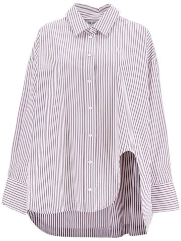 white and purple striped oversized shirt - THE ATTICO - BALAAN 1