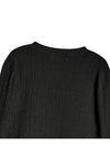 V neck cable knit cardigan black - THE GREEN LAB - BALAAN 4