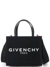 Mini G-Tote Shopping Bag In Canvas Black - GIVENCHY - BALAAN 2