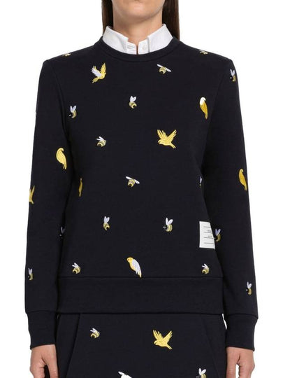 Loop Back Bird Bee Sweatshirt Navy - THOM BROWNE - BALAAN 2