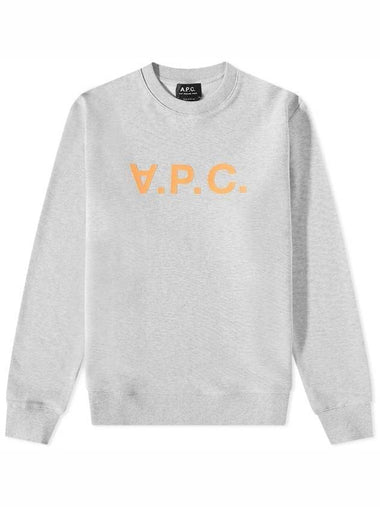 Men's VPC Color Logo Crew Neck Sweatshirt Grey - A.P.C. - BALAAN 1