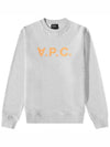 Men's VPC Color Logo Crew Neck Sweatshirt Grey - A.P.C. - BALAAN 1