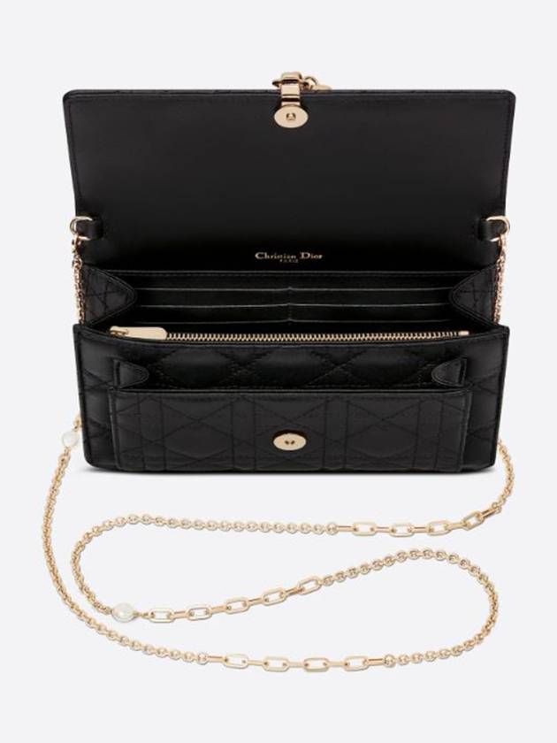 Lady Chain Canage Lambskin Pouch Bag Black - DIOR - BALAAN 4