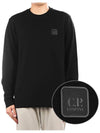 Logo Patch Wool Knit Top Black - CP COMPANY - BALAAN 2