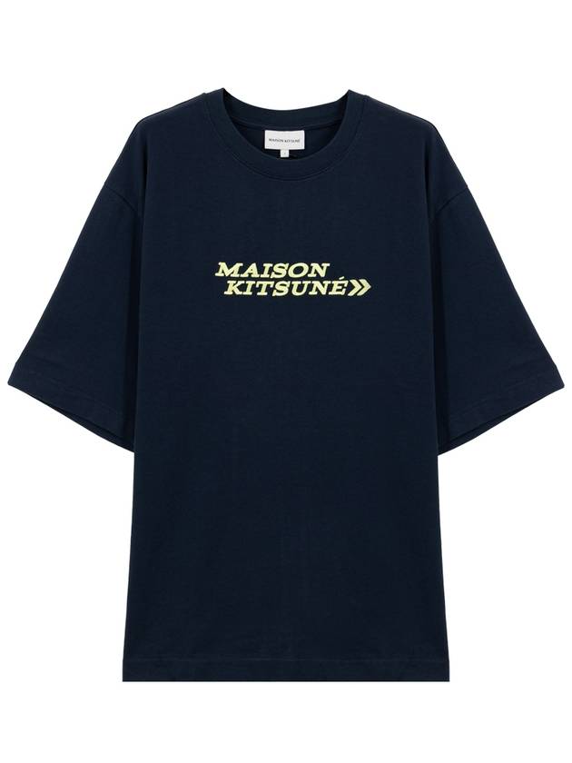 Cotton Short Sleeve T-Shirt Blue - MAISON KITSUNE - BALAAN 2