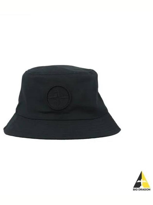 Logo Patch Bucket Hat Black - STONE ISLAND - BALAAN 2