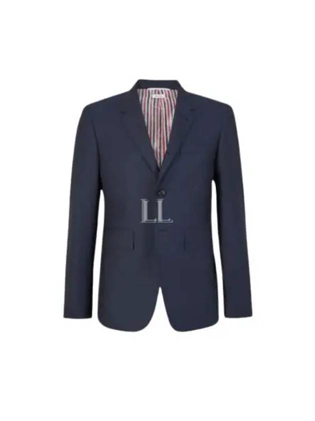 Super 120S Wool Twill Classic Jacket Dark Blue - THOM BROWNE - BALAAN 2