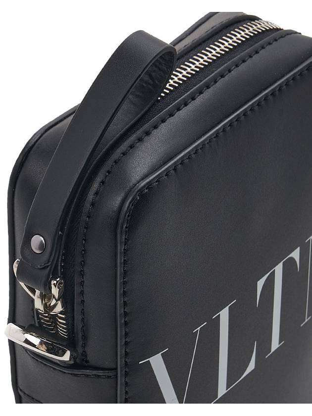 logo zipper calfskin cross bag black - VALENTINO - BALAAN 10